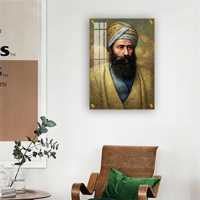 1452- ציור של הבן איש חי על קנבס או זכוכית מחוסמת