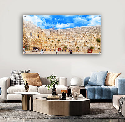 3073 - תמונה פנורמית של הכותל המערבי באור יום על קנבס או זכוכית