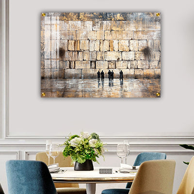 2018 - ציור מודרני של הכותל המערבי על קנבס או זכוכית מחוסמת