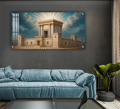 3001 - תמונה פנורמית של בית המקדש על קנבס או זכוכית