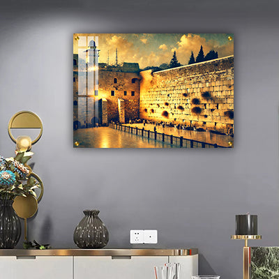 3138 - ציור של הכותל המערבי על קנבס או זכוכית מחוסמת