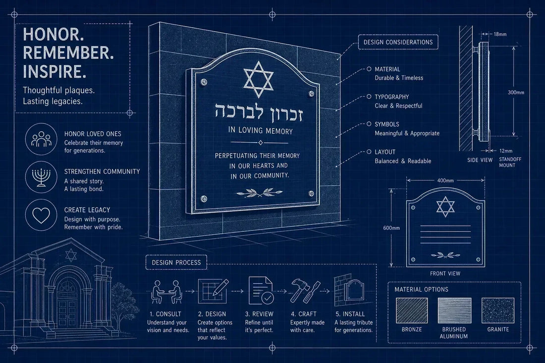 Memorial plaque design: a guide for synagogue boards