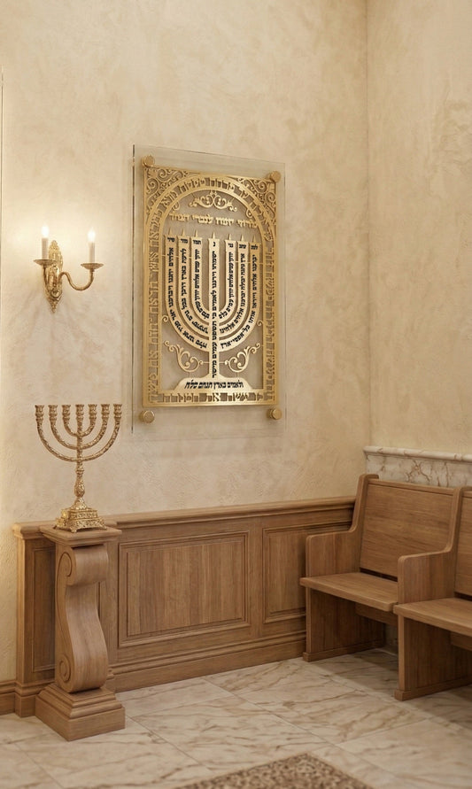 היכן תולים שלט למנצח בבית הכנסת? מיקום, גובה והתאמה לקיר
