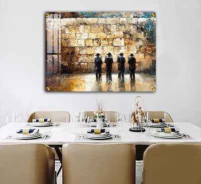 2052 - ציור מודרני של הכותל המערבי על קנבס או זכוכית מחוסמת