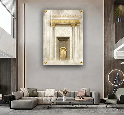 3104 - ציור מעוצב של בית המקדש להדפסה על קנבס או זכוכית