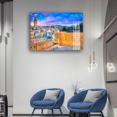 3119 - ציור של הכותל המערבי על קנבס או זכוכית