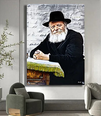 870 - ציור ריאליסטי וייחודי של הרבי מליובאוויטש