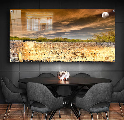 3033 - ציור בשילוב הכותל ובית המקדש