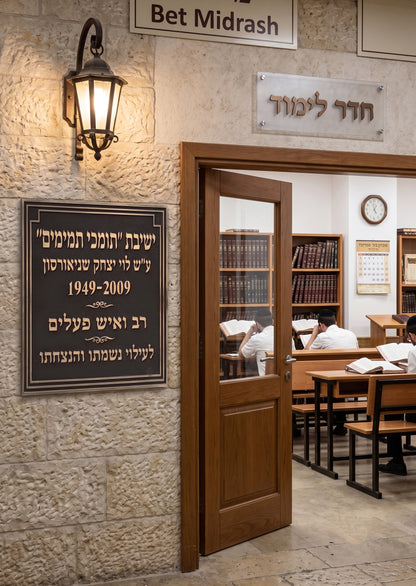 שלט פליז אומנותי בחריטה תלת-ממדית - קולקציית Heritage