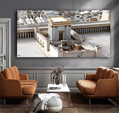 3057 - תמונה מעוצבת של בית המקדש על קנבס או זכוכית מחוסמת