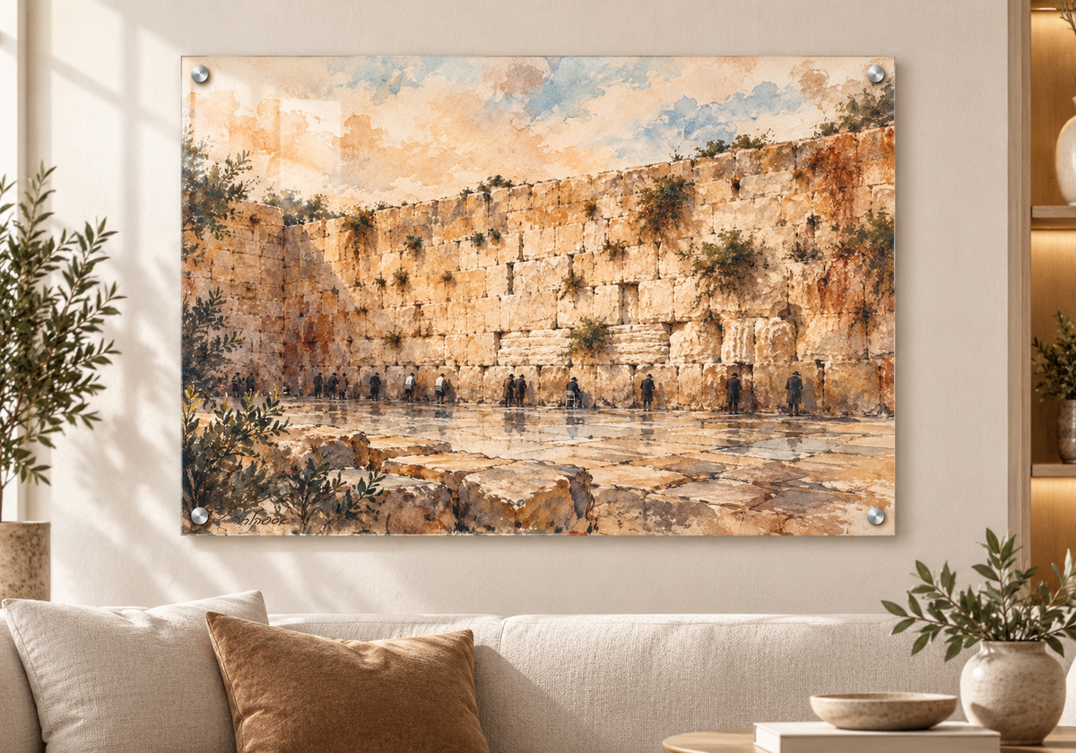 הכותל המערבי – תמונת ירושלים על זכוכית – מבט נוסף