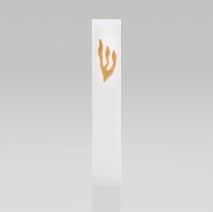 בית מזוזה זכוכית אקריליק בעיצוב אומנותי בשילוב ציפוי זהב טהור